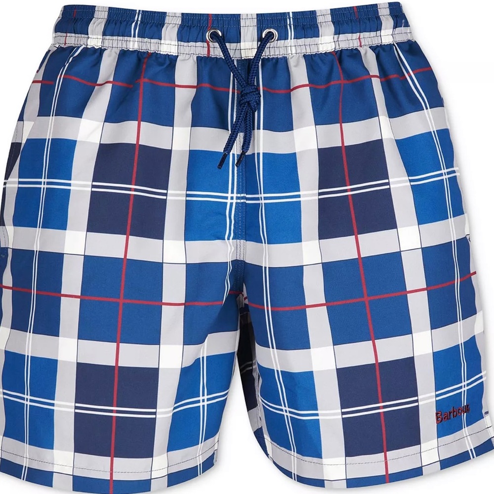 NWT - NEW - LARGE Barbour tartan swim short